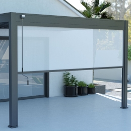 Tenda laterale manuale 4M per pergole Ombréa S2 - Antracite
