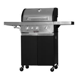 Barbecue a gas con pietra lavica 3 fuochi e coperchio in acciaio inox KeGrill