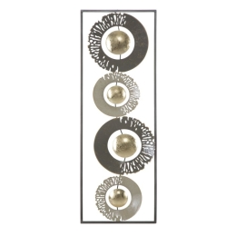 Pannello Decorativo Astratto Ring 31x3x89,5 Cm In Ferro Multicolore