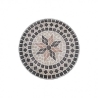 Set tavolo rotondo 60 cm in mosaico Capri + 2 sedie pieghevoli in ferro
