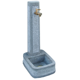 Fontana In Pietra Martellinata Bianco-Grigio Completa Marsiglia