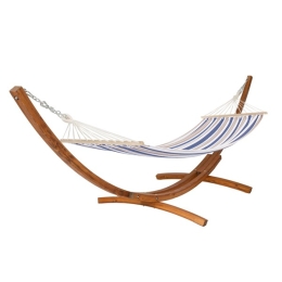Amaca Da Giardino Con Supporto In Legno 316x120xH125 Cm Bizzotto