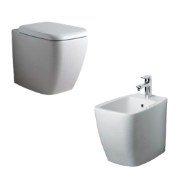 Sanitari Filo Muro Ideal Standard Vaso E Bidet + Sedile Serie 21