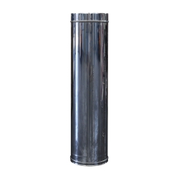 Tubo monoparete in acciaio inox AISI 304 da 1000 mm per canna fumaria