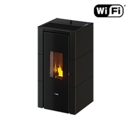 Stufa a pellet ventilata Cadel Cristal 7.0 kW WiFi di serie antracite