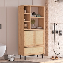 Mobile Multiuso Da Bagno Con Vani Ed Ante 75x36x160 Juta Ocean