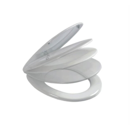Copri wc universale con cerniere soft closing bianco