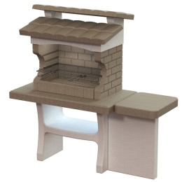 Barbecue A Legna In Muratura Con Ripiano Laterale 159x72x162 Luxor Sarom