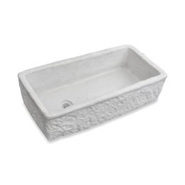 Acquaio Da Esterno Lavabo Vasca 80 Cm Effetto Pietra Bianco LA010